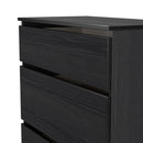 Crosby 3 Piece Bedroom  Pack (Wardrobe, Chest & Bedside) in Black Ash
