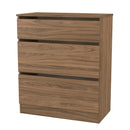 Crosby 3 Piece Bedroom  Pack (Wardrobe, Chest & Bedside) in Carini Walnut