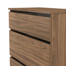 Crosby 3 Piece Bedroom  Pack (Wardrobe, Chest & Bedside) in Carini Walnut