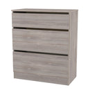Crosby 3 Piece Bedroom  Pack (Wardrobe, Chest & Bedside) in Grey Oak