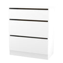 Crosby 3 Piece Bedroom  Pack (Wardrobe, Chest & Bedside) in White Matt