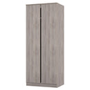 Crosby 3 Piece Bedroom  Pack (Wardrobe, Chest & Bedside) in Grey Oak