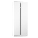 Crosby 3 Piece Bedroom  Pack (Wardrobe, Chest & Bedside) in White Matt