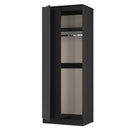 Crosby 3 Piece Bedroom  Pack (Wardrobe, Chest & Bedside) in Black Ash