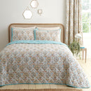D & D Edena Decorative Floral Bedspread in Natural