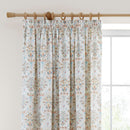 D & D Edena Decorative Floral Pencil Pleat Curtains in Natural