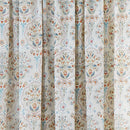 D & D Edena Decorative Floral Pencil Pleat Curtains in Natural