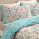 D & D Edena Decorative Floral Duvet Cover Set in Natural