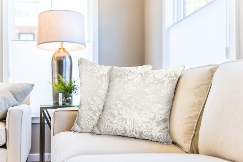Eden - Jacquard Cushion Cover in Cream