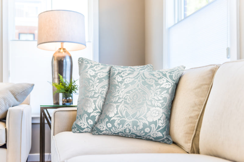 Eden - Jacquard Cushion Cover in Duck Egg