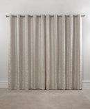 Eden - Lined Eyelet Jacquard Curtains in Cream