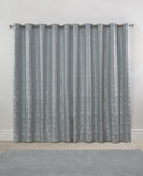 Eden - Lined Eyelet Jacquard Curtains in Duck Egg