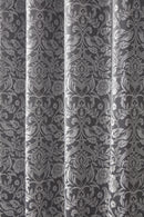 Eden - Lined Eyelet Jacquard Curtains in Silver