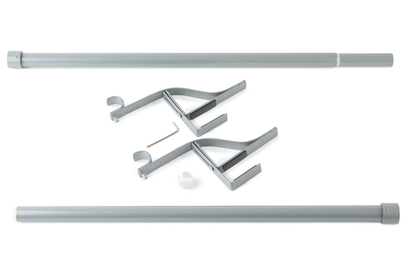 PortePole - Extendable Door Curtain Pole in Silver