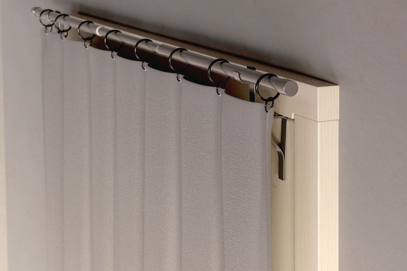 PortePole - Extendable Door Curtain Pole in Silver