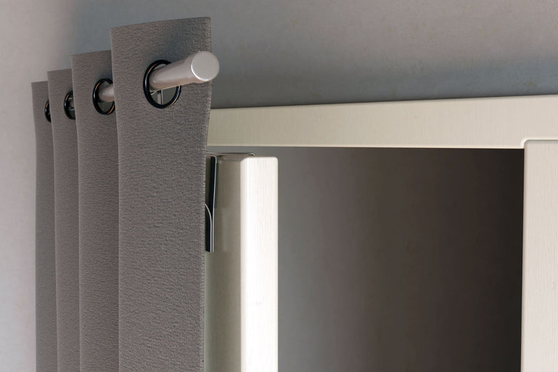 PortePole - Extendable Door Curtain Pole in Silver
