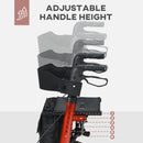 4 Wheel Rollator Walker With Seat Adjustable Mobility Walker With Bag, Red