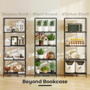 HOMCOM Industrial Bookshelf, Freestanding Bookcase, Dark Grey and Black