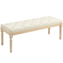 HOMCOM End of Bed Bench Tufted Upholstered Foot Stool