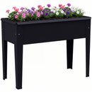 Outsunny Raised Planter, Metal Raised Garden Bed on Legs with Drainage Hole