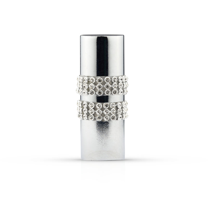 Diamante - Pair of Holdaback Tiebacks with End Finials in Matt Black