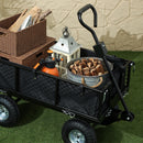 Outsunny Garden Cart With Removable Liner, Quick-Release Sides