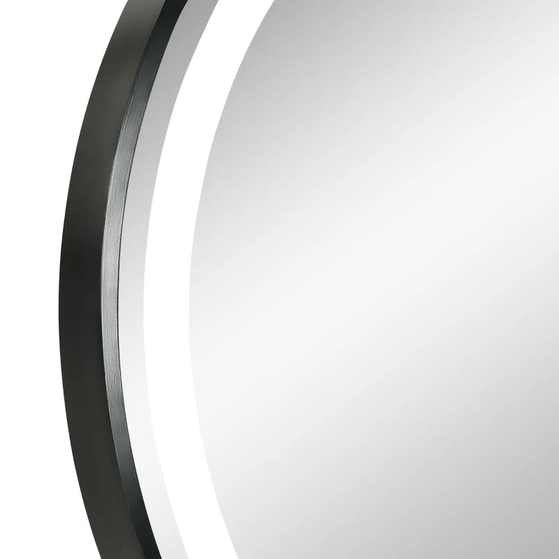 kleankin Bathroom Round Mirror with 3 Temperature Colours