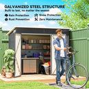 Outsunny Outdoor Storage Shed, 7.5 X 4.3ft Metal Garden Shed, Dark Grey