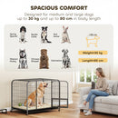 PawHut Heavy Duty Dog Crate, Large Dog Cage With Wheels And Tray