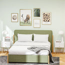 HOMCOM Bedside Tables Set of 2 with 2 Drawers for Bedroom