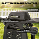 Outsunny 2 Burner Gas Grill, 3.8 KW Barbecue Grill With Cast Iron Grates