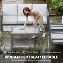 Outsunny Aluminium Garden Furniture Sofa Set With Olefin Cushions, Dark Grey