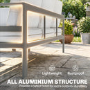 Outsunny Aluminium Garden Furniture Sofa Set With Olefin Cushions, Dark Grey