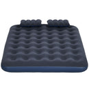 Outsunny Inflatable Mattress with 2 Pillows and Pump, Blue, 191 x 137 x 22cm