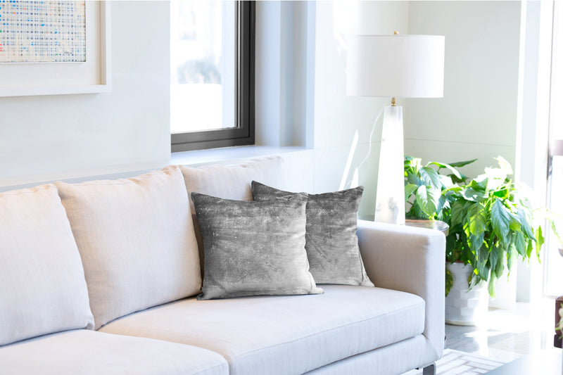 Electra - Sequined Velvet Cushion Cover in Silver