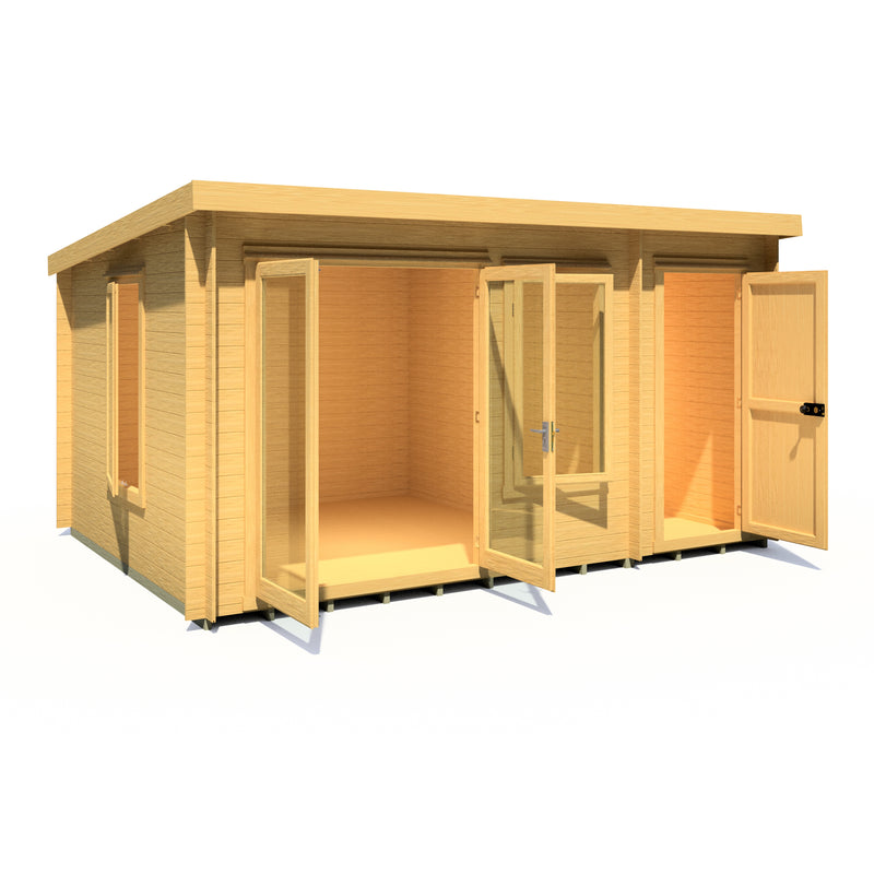 Elm Log Cabin With Storage