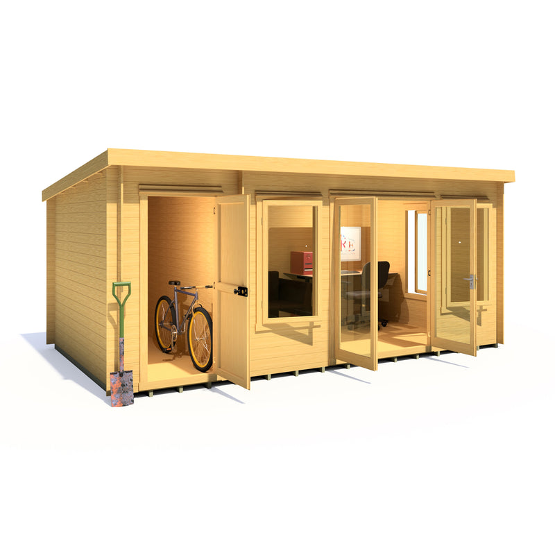 Elm Log Cabin With Storage