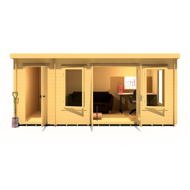 Elm Log Cabin With Storage