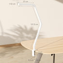 HOMCOM Desk Lamp With Adjustable Swing Arm, Dimmable LED Desk Light, White