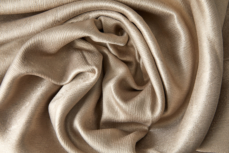 Logan - Textured Woven Blackout Eyelet Curtains in Taupe