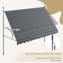Outsunny Freestanding Retractable Awning, Non-Screw Garden Awning