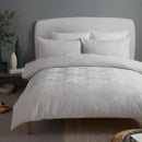 Serene Embossed Geo Duvet Cover Set in Grey