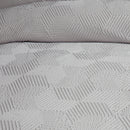 Serene Embossed Geo Duvet Cover Set in Grey