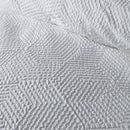 Serene Embossed Geo Duvet Cover Set in White