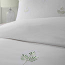 Serene Emily Embroidery Duvet Cover Set In White/Green
