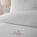 Serene Emily Embroidery Duvet Cover Set In White/Natural