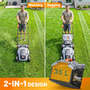 Outsunny 18V Cordless Lawnmower With 2 X 4Ah Batteries And Charger