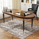 HOMCOM Flannel Non-Slip Washable Rug for Living Room,