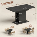 HOMCOM Extendable Dining Table For 4-6, Kitchen Table With Shelves, Black