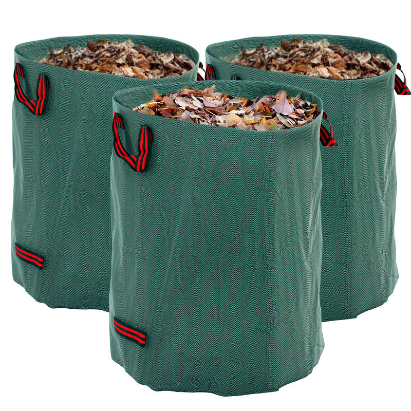 Outsunny Garden Waste Bags, 300L X 3 Heavy Duty Garden Sacks